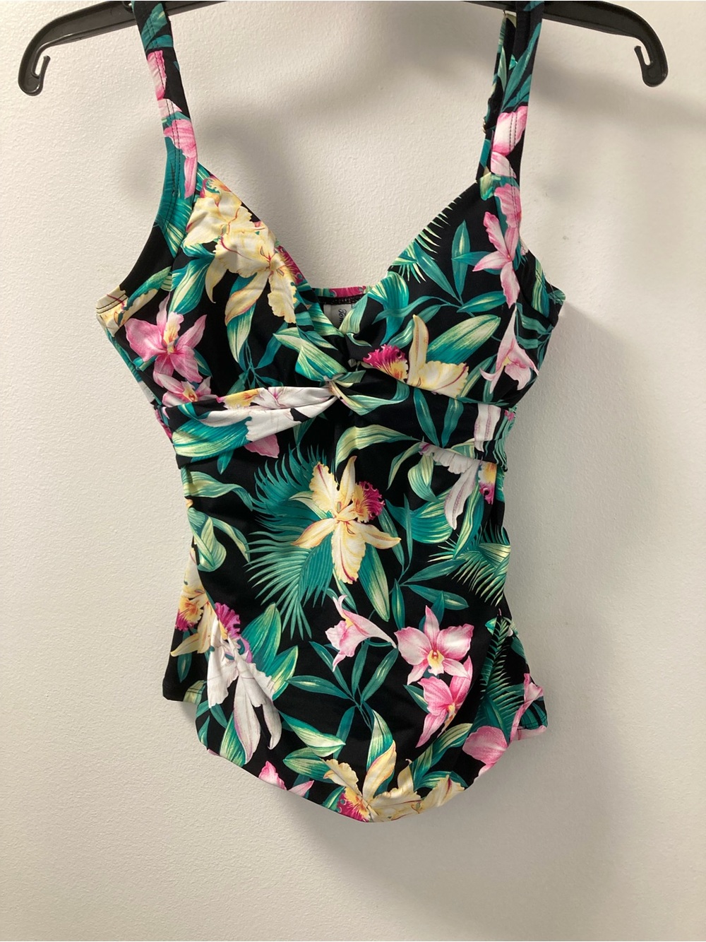 NWT Tommy Bahama Orchid Garden Floral Underwire Twist Tummy Control Tankini XS